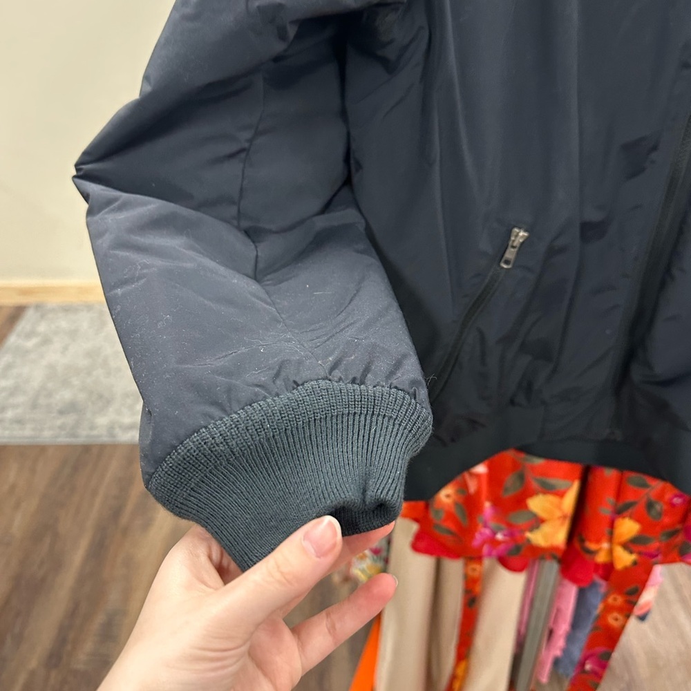 L L bean men’s black warm up bomber jacket fleece lined men’s large regular - Picture 3 of 8